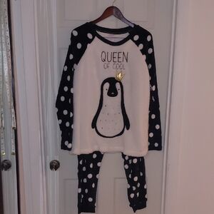 NWT Secret Treasures 2 Piece Velvet/Sherpa Pajamas, Size 2X, Queen Of Cool